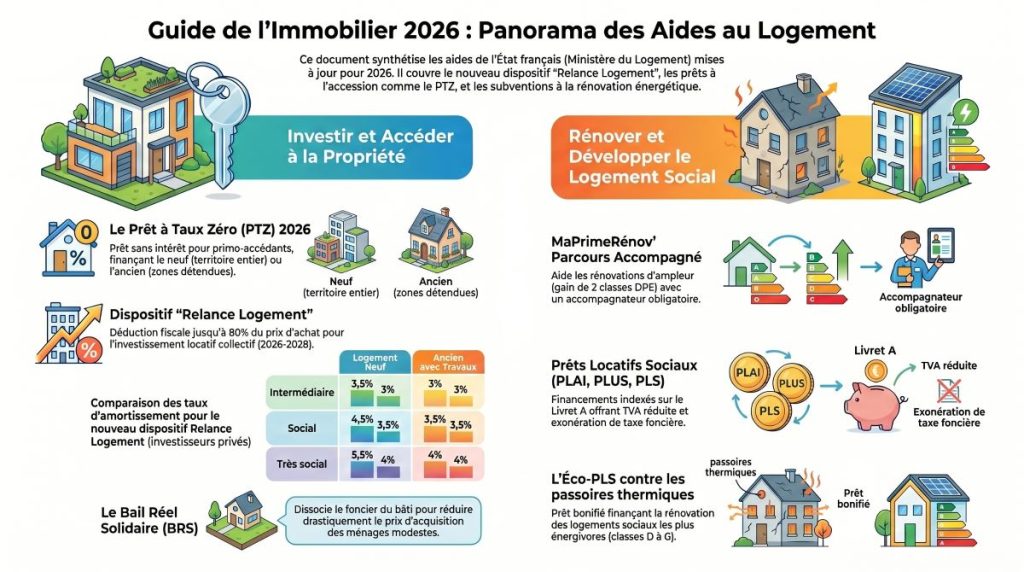 Guide de l'immobilier 2026 : panorama des aides au logement